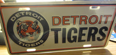 Detroit Tigers Old Logo Metal License Plate Sealed