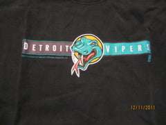 Detroit Vipers Minor Hockey Logo Black T Shirt Large Defunct IHL