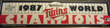 Minnesota Twins 1987 World Series Champions Bumper Sticker Original