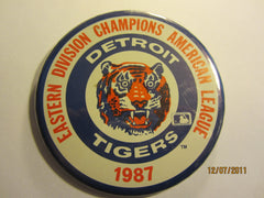 Detroit Tigers 1987 AL East Champs 3 1/2 Round Pin