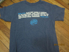 Miller Lite Man Law Blue T Shirt Small Beer