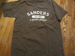Sanders A Detroit Original Brown T Shirt Large Hot Fudge Bumpy Cake
