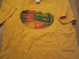 Detroit City Limit Sign Yellow T Shirt XL