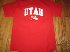 Utah Football Helmet Logo Red T shirt Medium