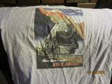 Canadian Pacific Railway Vintage Poster Grey T shirt Medium