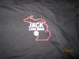 Jack Daniels "Jack Lives Here" Michigan Black T Shirt Large