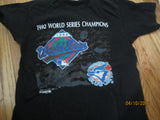 Toronto Blue Jays 1992 World Series Cahmpions Black T Shirt Large Original