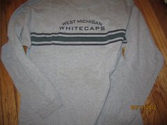 West Michigan Whitecaps Long Sleeve Grey T Shirt Large
