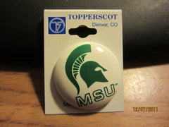 Michigan State Spartans Logo Plastic Pin New Old Shelf Stock