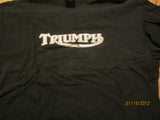 Triumph Motorcycles Classic Logo Black T Shirt XXL