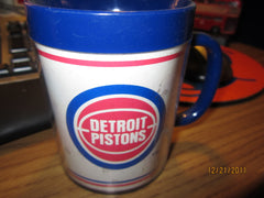 Detroit Pistons Old Logo Vintage Plastic Thermos Coffee Mug
