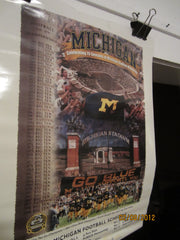 Michigan Football 2001 Schedule Poster
