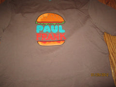 Paul Frank Hamburger Logo Brown Vintage Fit T Shirt Large