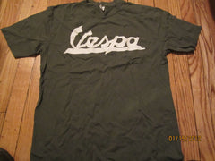 Vespa Motor Scooter Logo Green T Shirt Large Italy