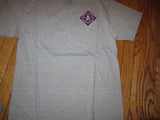 Texas Rangers Embroidered Logo Grey T Shirt Medium