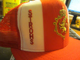 Stroh's Beer Vintage 80's Mesh Trucker Snapback Hat New W/Tag AJD Lucky Stripes