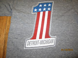 Detroit #1 Old Harley Style Logo T shirt XL