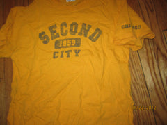 Second City Chicago Yellow T Shirt Medium