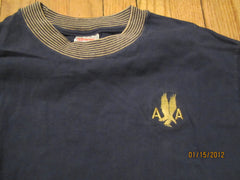 American Airlines Embroidered Logo Fancy Collar T shirt Large