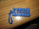 Detroit Lions Old Logo Rubber Keychain 1 3/4" Wide