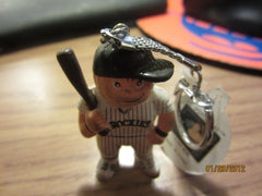 Colorado Rockies White Jersey L'il Brat Keychain