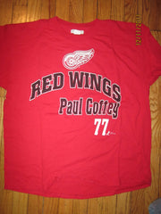 Detroit Red Wings #77 Paul Coffey Vintage T Shirt XL