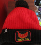 Pontiac Trans Am Logo Knit Winter Hat Ball on Top