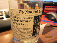 USA Hockey 1980 Beat USSR New York Times Headline Glass