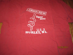 Corkscrew Liquor Store Hurley Wisconsin T Shirt XL