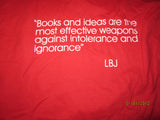 Bill Of Rights Red T Shirt Medium LBJ Quote