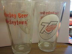 Detroit Red Wings 75th Anniversary Logo Pint Glass