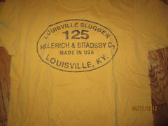 Louisville Slugger Baseball Bats Logo Yellow T Shirt Large