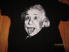 Albert Einstein Classic Funny Photo Black Vintage Fit T Shirt Ladies Medium
