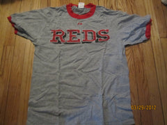 Cincinnati Reds Logo Ringer T Shirt Medium Majestic