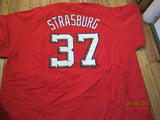 Washington Nationals #37 Stephen Strasburg T Shirt XXL Majestic