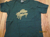 Piano Vintage Fit Green Tri Blend T Shirt Large