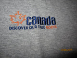 Roots Canada Discover Our True Roots Embroidered Logo T Shirt Large