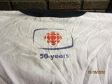 CBC Old Logo Ringer T Shirt Large 50th Anniversary