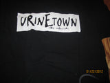 Urine Town Play Logo Black T Shirt Large