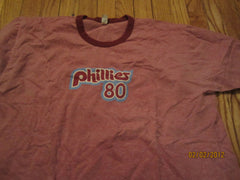 Philadelphia Phillies 1980 Throwback Logo Ringer T Shirt XXL