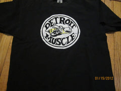 Made In Detroit Detroit Muscle Super Bee Logo Black T Shirt Large