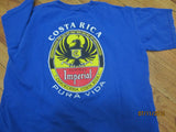 Imperial Cerveza Label Blue T Shirt Large Costa Rica Beer