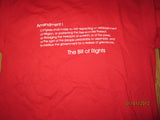 Bill Of Rights Red T Shirt Medium LBJ Quote
