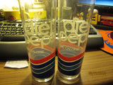 Diet Pepsi Vintage Set Of 2 Tall & Thin Logo Glasses