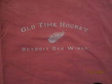 Detroit Red Wings Raspberry T Shirt Large Old Time Hockey