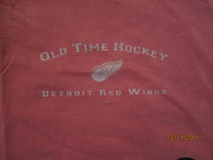 Detroit Red Wings Raspberry T Shirt Large Old Time Hockey