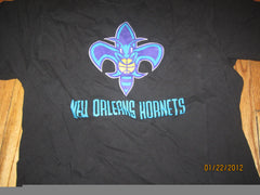 New Orleans Hornets Logo Black T Shirt Medium Adidas