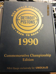 Detroit Pistons 1990 NBA Champs 16 Card Set + Binder Unocal Promo Mint!