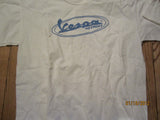 Vespa Detroit Logo White T Shirt Large Scoote Italy