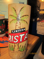 Cristal Cerveza Cuba Wood Tall Beer Glass
